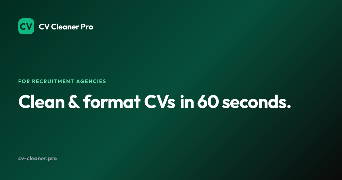 CV Cleaner Pro screenshot